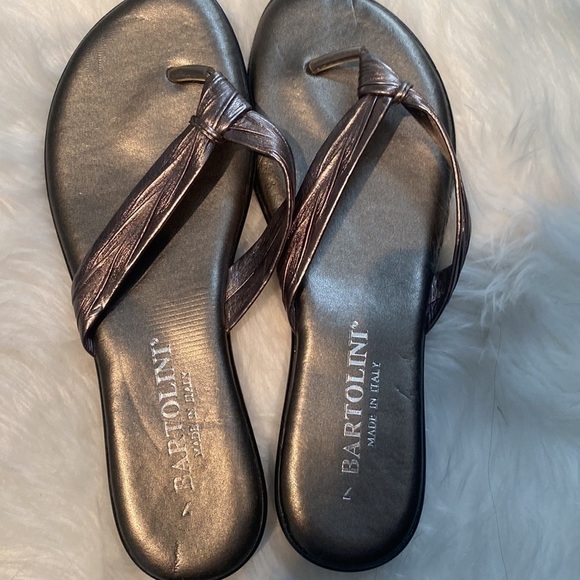 Bartolini slide on silver metallic sandal NEW - Picture 2 of 5